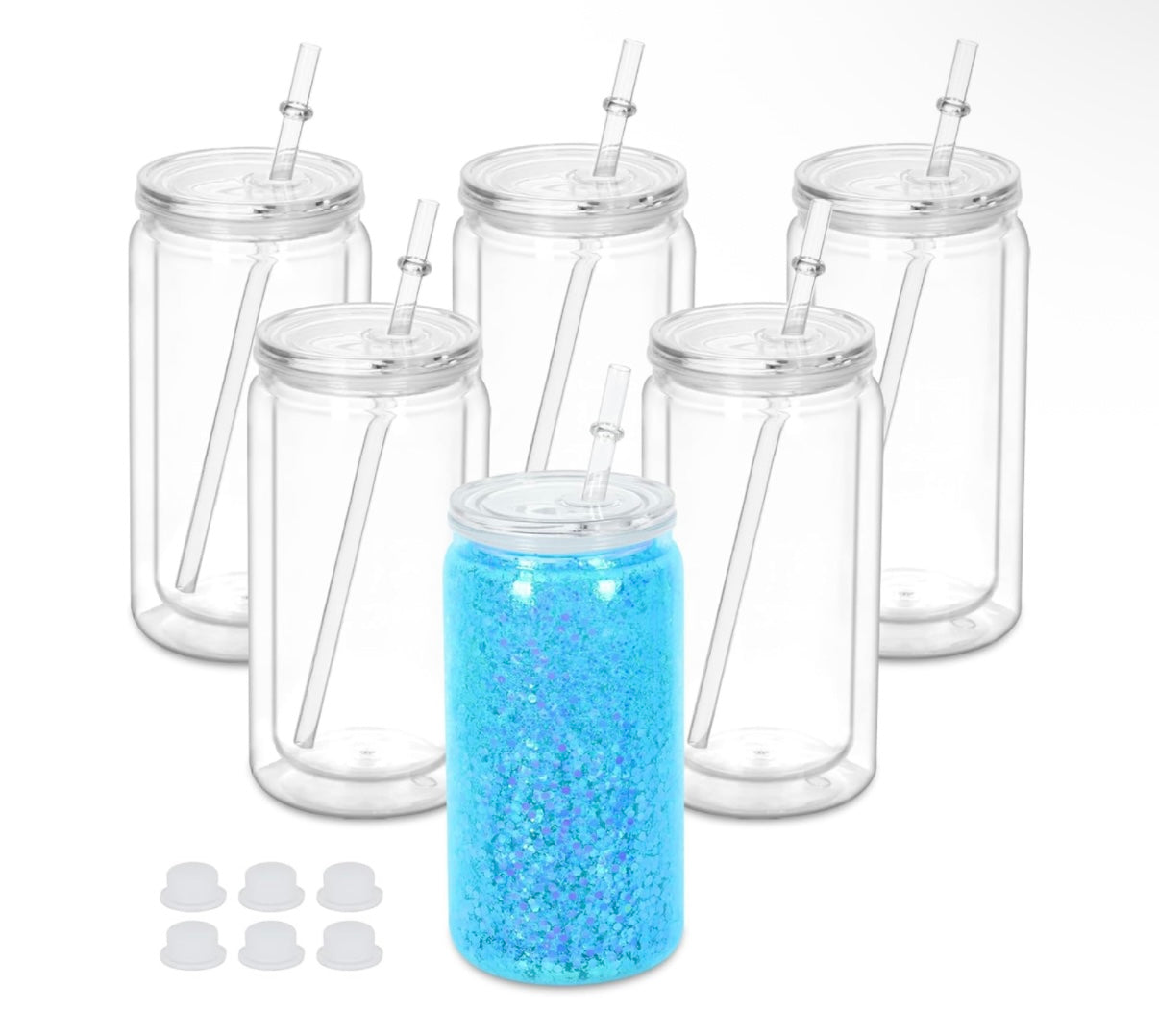 16oz Plastic Snow Globe Cup