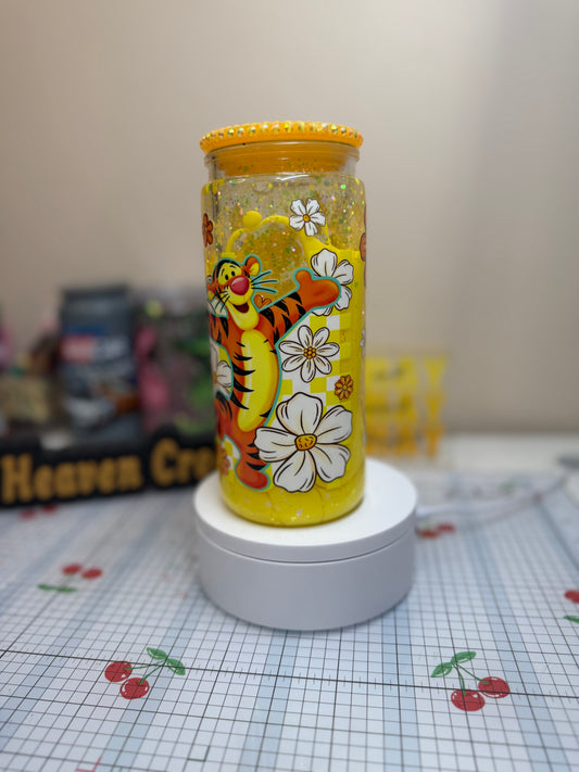 Tiger 20oz Snowglobe Cup w/ bling lid